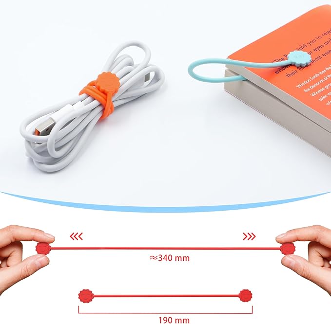 Rich&Ray Silicone Magnetic Twist Ties, Reusable Magnetic Ties - Image 5
