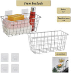 2 Pack Hanging Storage Basket, Bathroom Basket, Household Goods, - Image 3