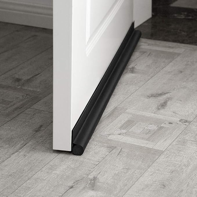 MAXTID Door Draft Stopper 36 Inch Black Adjustable Door Draft Blocker Front - Image 8
