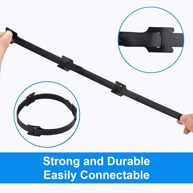 60 PCS 6 Inches Reusable Cable Ties, Adjustable Cord Straps, Cable Organizer - Image 5