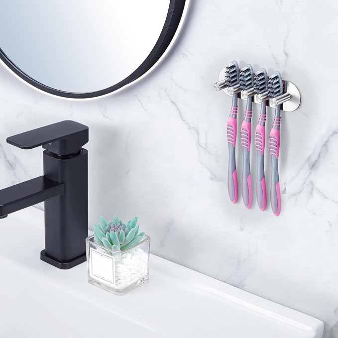 Electric Toothbrush Head Holder, Toothbrush Holders Wall Mounted, Adhesive - Image 4