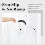 HOUSE DAY Premium Velvet Hangers 30 Pack Black, Non-Slip Flocked Felt Hangers - Image 3
