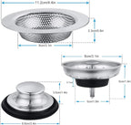 Kitchen Sink Drain Strainer 6 Pack Stainless Steel Sink Stopper, Anti-Clogging - Image 3