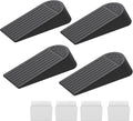 Rubber Small Door Stopper Wedge – 4 Pack Black Door Stoppers Wedge by Unknown