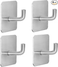 Adhesive Hooks for Bathrooms, 4 Piece Towel Hooks for Hanging Hat Robe Coat by LACHILL