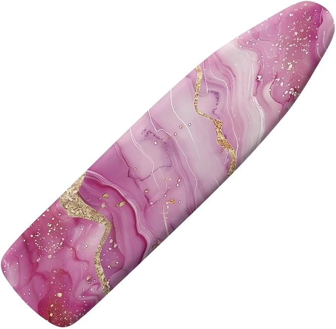 Pink Marble Ironing Board Cover Heat Reflective Anti-dust, Soft Fabric Cover by Vanideaoty