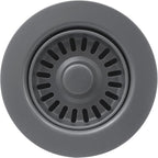 3-1/2 Inch Polymer Urban Gray Sink Drain Assembly by EADOT