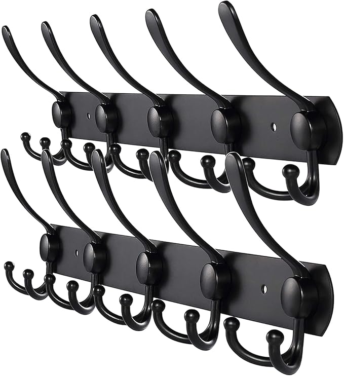 Coat Rack Wall Mounted, 5 Tri Stainless Steel Coat Hook by YUNISS