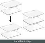 mDesign Small Plastic Home Office Storage Organizer Box Containers w/Hinged Lid - Image 5