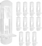 Biaungdo 12 Pcs Plastic Locking Shelf Support Pegs, 5mm Clear Cabinet Shelf by Biaungdo