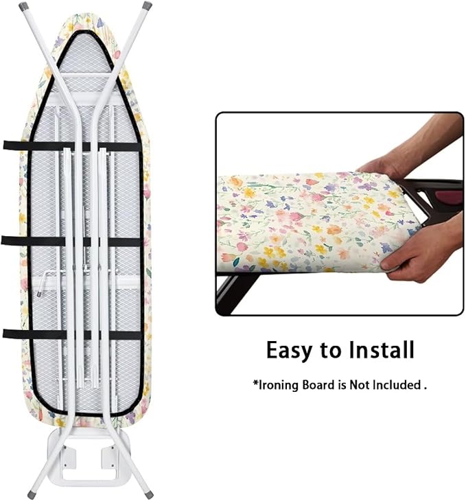 Ditsy Floral Ironing Board Cover 15 x 54 Inch, Colorful Flower Standard Ironing - Image 4