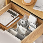 Poeland Drawer Divider Organizer DIY Plastic Grid Honeycomb Drawer Divider Gray - Image 4