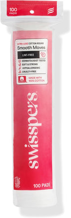 Swisspers Smooth Moves Ultra-Luxe Premium Cotton Rounds by Swisspers