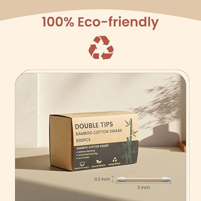 Pointed Cotton Swabs 500 Count Double Precision Tips - Image 6