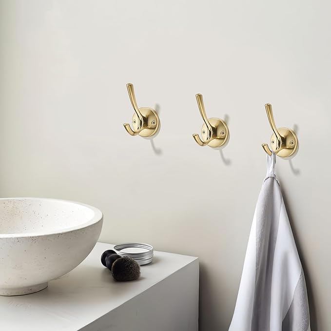 TUNNY 3 Pack Round Coat Towel Hooks - Image 4