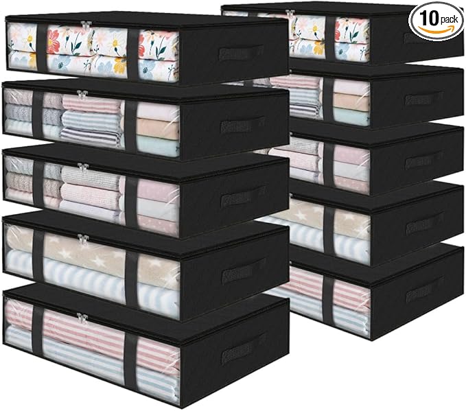 StorageRight Under Bed Storage Bins, Breathable Organizer by StorageRight