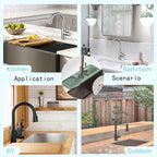 Kitchen sink faucet guard, 17.7”silicone sink splash guard, Faucet splash guard - Image 5