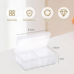 2Pcs Small Battery Case AA Holder Clear Travel Storage Box Organizer Compact - Image 2