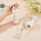 SUPERFINDINGS 3Pcs 3 Styles Macrame Wall Hanging Boho Decor Cotton Wall Hanging - Image 3