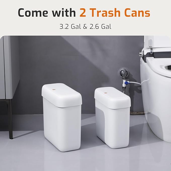 MOPALL 2 Pack Small Bathroom Trash Can - Image 2