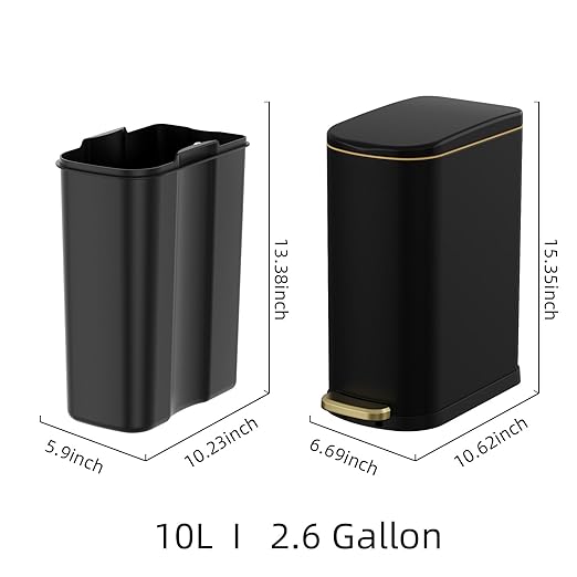 2.6 Gallon Slim Bathroom Trash Can - Image 5