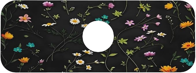 Flower Branch Pattern Design Cute Kitchen sink faucet pad, strong water - Image 9