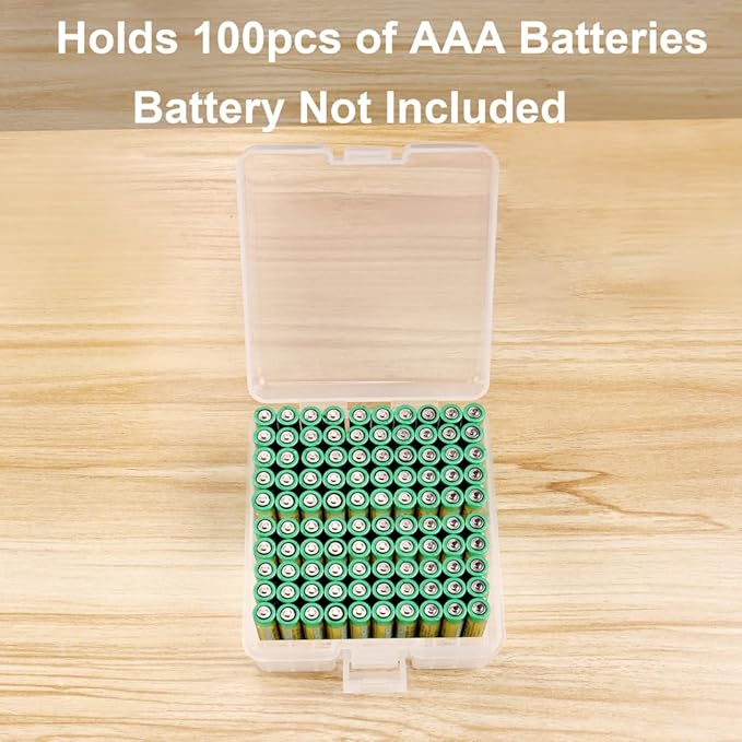PNGKNYOCN Battery Holder Storage Box, AAA Batteries Portable Organizer Box - Image 5