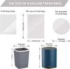 8 Gallon White Drawstring Trash Bags - Image 2