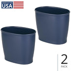 iDesign Slim Plastic Bathroom Trash Can, Small Garbage Bin - Image 2