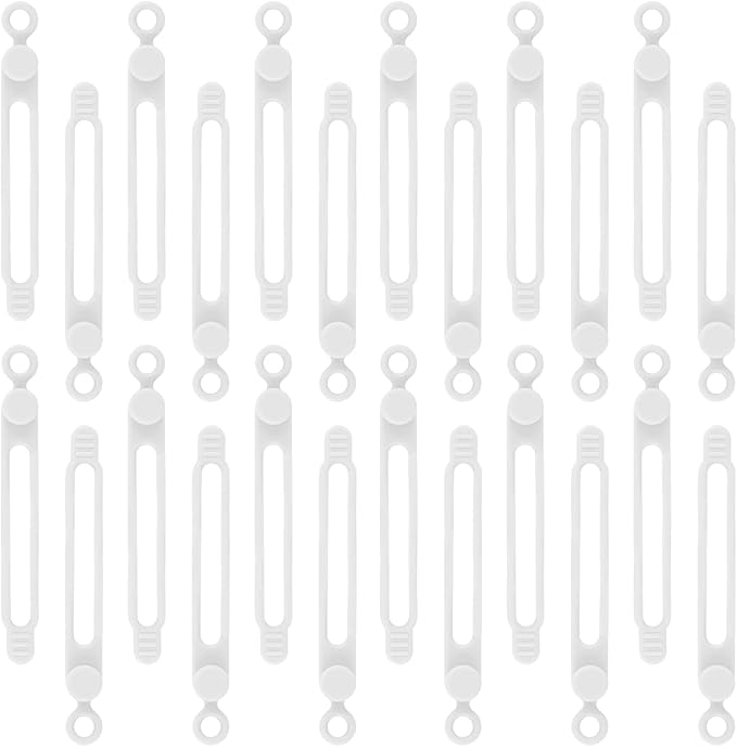 24Pcs Silicone Cable Straps, Reusable Cable Ties Management Organizer, Reusable by anpiwshjo