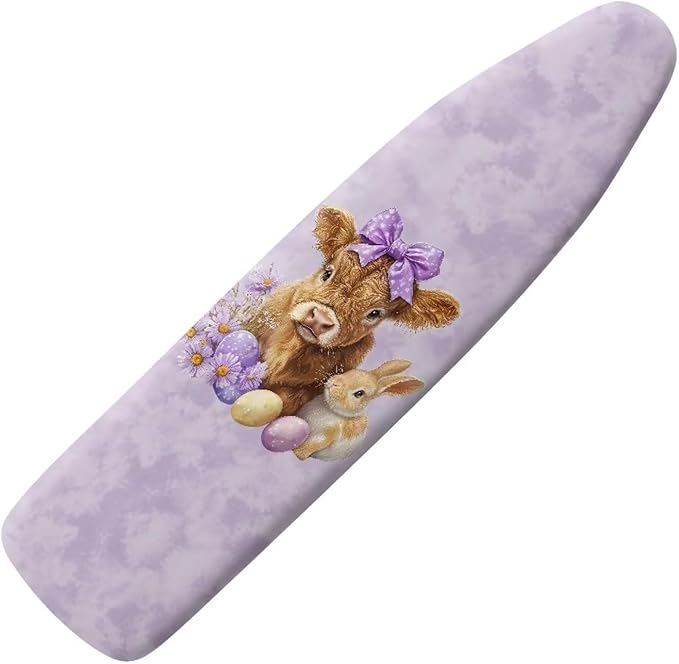 Yak and Easter Egg Bunny Ironing Board Cover and Pad by Hinthetall