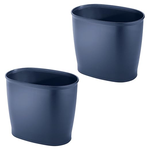 iDesign Slim Plastic Bathroom Trash Can, Small Garbage Bin - Image 8