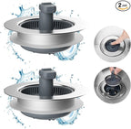 Hibbent 3 in 1 Kitchen Sink Drain Strainer and Stopper Combo, Chrome Stainless by Hibbent