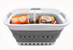 SAMMART 30L Collapsible 3 Handled Plastic Laundry Basket - Image 5
