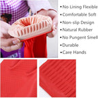 Rubber Cleaning Gloves Kitchen Dishwashing Glove 3-Pairs, Waterproof Reuseable. - Image 3