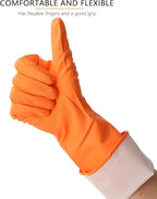 3 Pairs Rubber Cleaning Gloves Latex Free Dishwashing Gloves - Image 3
