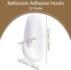 12 Pack Small Utility Hooks, Holds up to 1.5 lb, Damage Free Hanging Hooks - Image 4
