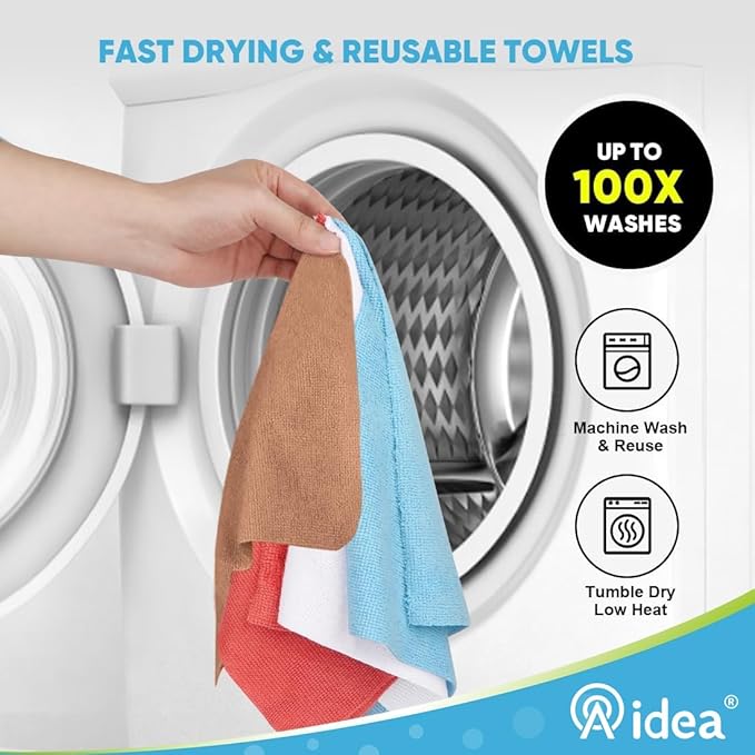 AIDEA Microfiber Cleaning Cloth Roll, Reusable Paper Towels Tear Away Cloth - Image 6