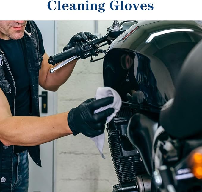 YKANG Black Disposable Nitrile Gloves, Latex Free Disposable Gloves 100 PCS - Image 3