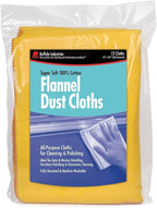 Buffalo Industries 13" x 24" 100% Cotton Fully Hemmed Yellow Flannel Dust Cloths - Image 2