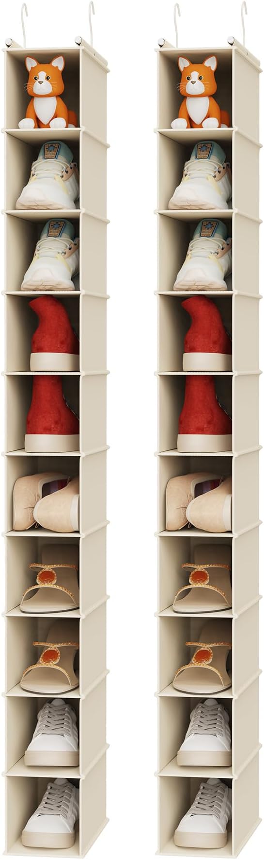 MAX Houser 10-Shelf Hanging Shoe Shelf Organizer, Hanging Shoe Storage - Image 6