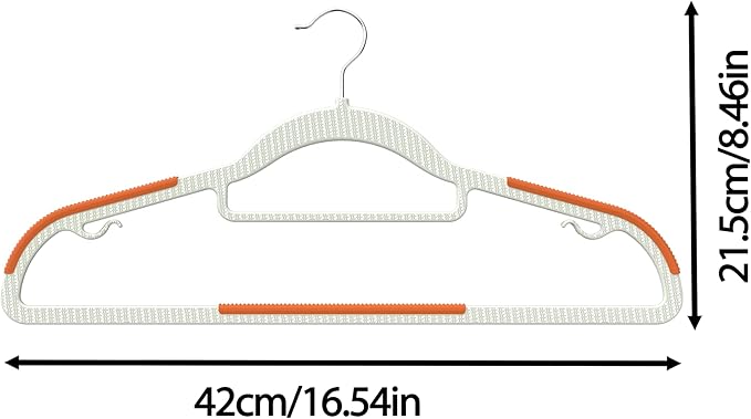 60 Pack Heavy Duty Plastic Hangers, Non Slip Clothes Hangers - Image 8