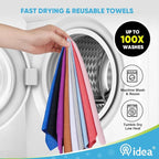 AIDEA Microfiber Cleaning Cloth Roll, Tear Away Reusable Paper Towels Pink - Image 6