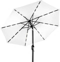 Best Choice Products 10ft Solar Polyester LED Lighted Patio Umbrella w/Tilt Adjustment and UV-Resistant Fabric by BestChoiceProducts