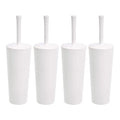 Amazon Basics Toilet Brush and Holder Set, Heavy-Duty Bristle Scrub Brushes by AmazonBasics