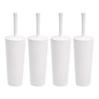 Amazon Basics Toilet Brush and Holder Set, Heavy-Duty Bristle Scrub Brushes by AmazonBasics