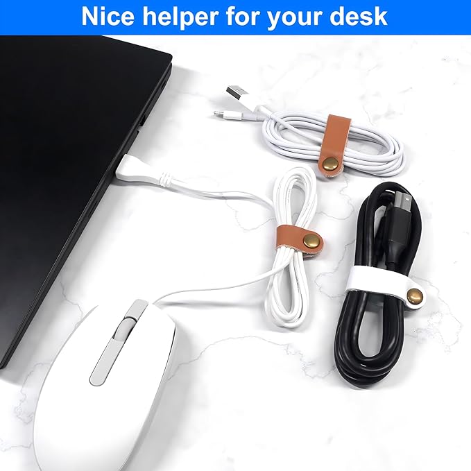 Leather Cable Straps Cord Organizer - Image 5