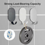 Stainless Steel Hooks, Drill Free No Damage, 11 Lbs Capacity - Image 6
