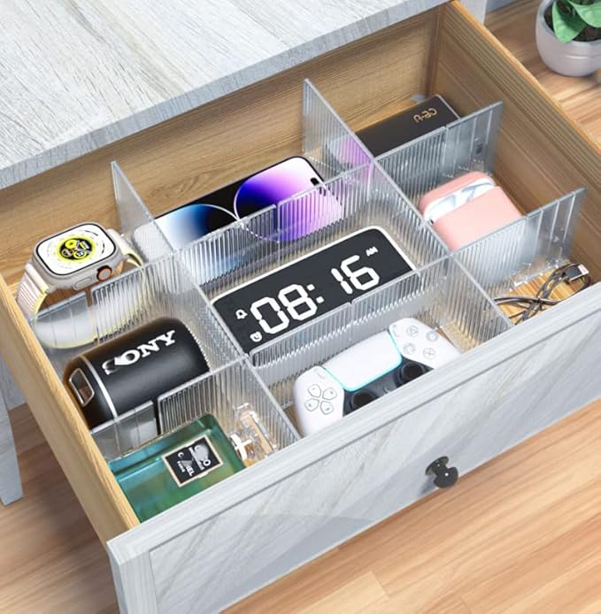 8pcs DIY Plastic Drawer Organizer Adjustable Drawer Dividers - Image 3