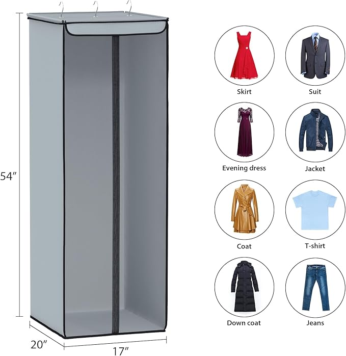 Univivi Garment Bags for Hanging Clothes, Large Clothes Storage Bags Closet - Image 5